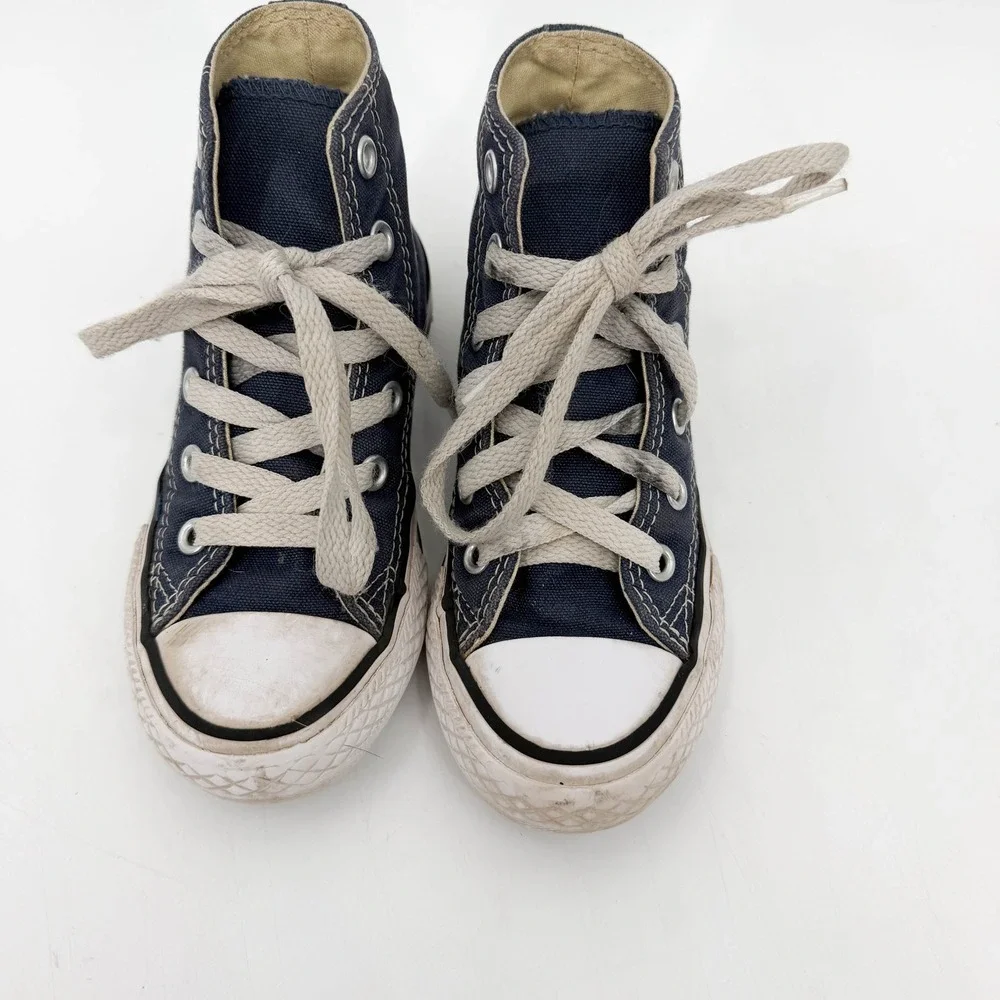 Converse Chuck Taylor All Star High Top Navy Blue Kids Sneakers 3J233 Size 10.5